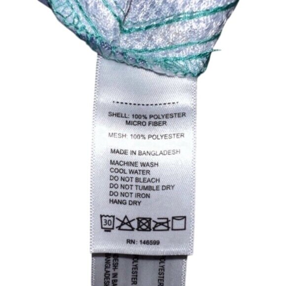 Party Sharks Hula Girl Swim Trunks Quick Dry 6.5" Inseam Blue Hawaiian Print - Picture 8 of 9